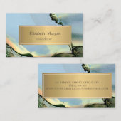 Carte De Visite Élégante encre d'alcool or moderne (Devant / Derrière)