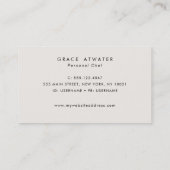 Carte De Visite Elégante entreprise de restauration (Dos)