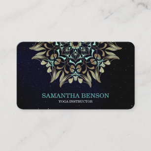 Carte De Visite Élégante entreprise d'instructrice de yoga Fleur d
