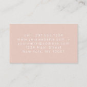 Carte De Visite Élégante entreprise professionnelle en terre cuite (Dos)