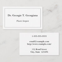 Carte de visite élégante et minimaliste pour chiru