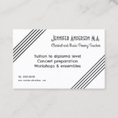 Carte de visite élégante et moderne pour professeu (Devant)