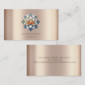 Carte De Visite Élégante et moderne Sparkle Lotus (Devant / Derrière)