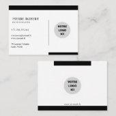 CARTE DE VISITE ÉLÉGANTE ET PERSONNALISÉE (Devant / Derrière)