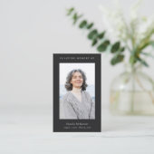 Carte De Visite Élégante et simple prière funéraire de photo commé (Debout devant)