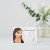 Carte De Visite Élégante Extension Chic Marble Lashes (Debout devant)