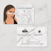 Carte De Visite Élégante Extension Chic Marble Lashes (Devant / Derrière)