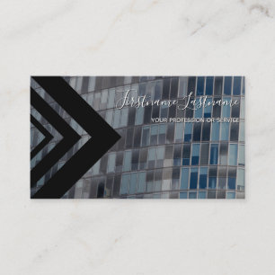Carte De Visite Elégante façade de bureau triangle noir