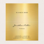Carte De Visite Élégante Faux Gold Professional Calligraphie moder (Intérieur déplié)
