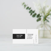 Carte De Visite Elégante Feminine Design Fondatrice PDG (Debout devant)