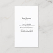 Carte De Visite Élégante femme de beauté florale noire et blanche (Dos)