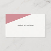 Carte De Visite élégante femme professionnelle moderne blanche ros (Dos)