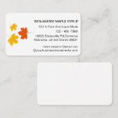 Carte De Visite  Élégante ferme de sirop feuille d'érable  (Devant / Derrière)