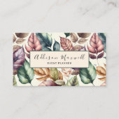 Carte De Visite Élégante feuille de verdure Botanique (Devant)