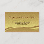 Carte De Visite Elégante feuille d'or avec Damas de luxe (Dos)