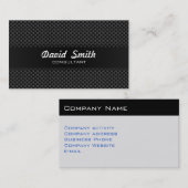 Carte De Visite Élégante fibre de carbone moderne professionnel (Devant / Derrière)