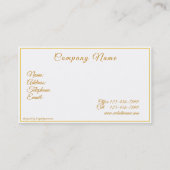 Carte De Visite Elégante Filigree Or Belle Fleur pourpre (Dos)