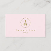 Carte De Visite Élégante fille Blush Parties scintillant rose or M (Devant)