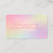 Carte De Visite Elégante Fille Moderne Drôle, Flamants roses Holog (Dos)