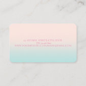 Carte De Visite Élégante Fille Moderne Drôle, Flamants roses Roses (Dos)