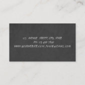 Carte De Visite Élégante fille professionnelle, Pois, Bow noir (Dos)