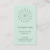 Carte De Visite Elégante Fleur Abstraite verte de mer moderne (Devant)