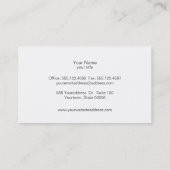 Carte De Visite Élégante Fleur de Lotus Blanc Simple Professionnel (Dos)