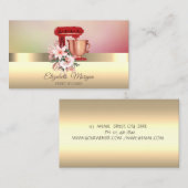 Carte De Visite Élégante Fleur de mélangeur chic moderne (Devant / Derrière)