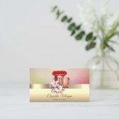 Carte De Visite Élégante Fleur de mélangeur chic moderne (Debout devant)
