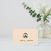 Carte De Visite Élégante Fleur Lotus Moderne (Debout devant)