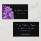 Carte De Visite Élégante fleur Magenta violet Hydrangea (Devant / Derrière)