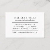 Carte De Visite Élégante Fleurs De Boho Peint Élégant | Blush (Dos)