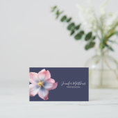 Carte De Visite Élégante floraison bleu rose orchidée florale (Debout devant)