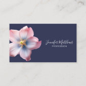 Carte De Visite Élégante floraison bleu rose orchidée florale (Devant)
