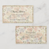 Carte De Visite Élégante florale féminine (Devant / Derrière)