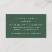 Carte De Visite Élégante florale rose pâle (Dos)