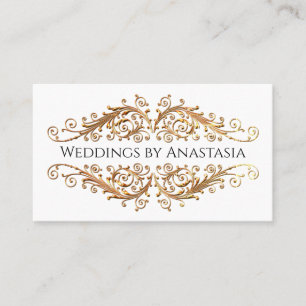 Carte De Visite Élégante Flûte Or Lumineuse Noire