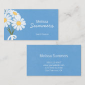 Carte De Visite Élégante folie florale et blanche (Devant / Derrière)