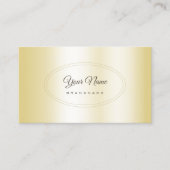 Carte De Visite Elégante forme or clair et jolie forme ovale (Devant)