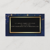 Carte De Visite Élégante Glamorouse Moderne Étoiles Robe Bleue (Dos)