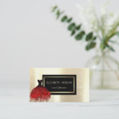 Carte De Visite Élégante Glamorouse Moderne, Robe Bourgogne Gllitt (Debout devant)