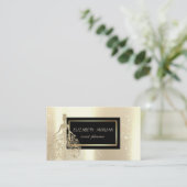 Carte De Visite Élégante Glamorouse Moderne, Robe Or Faux (Debout devant)