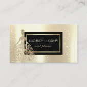 Carte De Visite Élégante Glamorouse Moderne, Robe Or Faux (Devant)