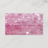 Carte De Visite Élégante Glamour tendance Glittery Lips Bokeh (Dos)