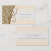 Carte De Visite Élégante Glitterie Or Professionnelle (Devant / Derrière)
