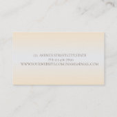 Carte De Visite Élégante Glitterie Or Professionnelle (Dos)