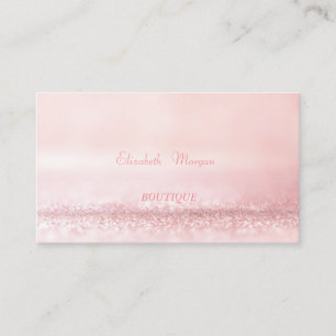 Carte De Visite Élégante Glitterie rose moderne sophistiquée