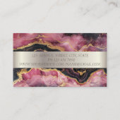 Carte De Visite Elégante Grille Moderne Lotus Marbre Bourgogne (Dos)