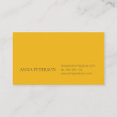 Carte De Visite Elégante Gris Orange Daisy Flower (Dos)