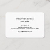 Carte De Visite Elégante Guitare Lac Ombre Paysage Musique Amour (Dos)